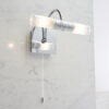 Shore 2 Light Wall Chrome Plate & Clear/Frosted Glass