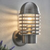 Louvre 1 Light Wall Polished Stainless Steel & Clear Pc