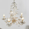 Lullaby 5 Light Pendant Cream/Br Gold Paint & Clear/Pearl Acrylic