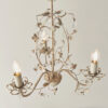 Lullaby 3 Light Pendant Cream/Br Gold Paint & Clear/Pearl Acrylic