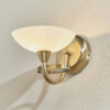 Cagney 1 Light Wall Antique Brass Plate & White Glass