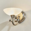 Cagney 1 Light Wall Satin Chrome Plate & White Glass