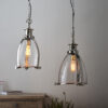 Storni 1 Light Pendant Polished Nickel Plate & Clear Glass Small