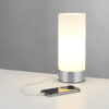 Dara 1 Light Table Brushed Nickel Plate & Opal Glass