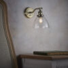Hansen 1 Light Wall Antique Brass Plate & Clear Glass