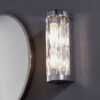 Shimmer 2 Light Wall Chrome Plate & Clear Crystal