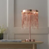 Zelma 1 Light Table Brushed Copper Plate & Copper