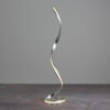 Aria 1 Light Floor Silver Leaf & White Acrylic