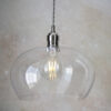 Bright Nickel Plate & Clear Glass Pendant Light
