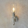 Bright Nickel Plate & Clear Glass Wall Light