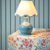 Bramhope Table Lamp Blue Ceramic With Shade Laura Ashley