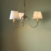 Westbourne 3 Light Armed Pendant Polished Pewter With Shade Laura Ashley
