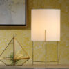 Michaela Table Lamp Satin Gold With Shade
