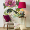 Mimosa Table Lamp Floral/Bird Print Base Only