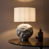 Zachary Round Table Lamp White With Shade