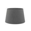 Cezanne Grey Faux Silk Tapered Drum Shade 45cm