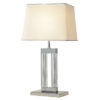 Domain Table Lamp Polished Chrome Glass With Shade