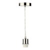 1 Light Satin Chrome E27 Suspension With Clear Cable